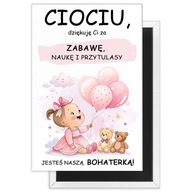 PODZIĘKOWANIE DLA CIOCI ZE ŻŁOBKA - personalizowany magnes na lodówkę