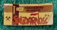 ODZNAKA SOLIDARNOŚĆ KWK POWSTAŃCÓW ŚLĄSKICH BYTOM KOPALNIA WĘGLA KAMIENNEGO