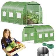 TUNEL FOLIOWY OGRODOWY SZKLARNIA MOCNA KONSTRUKCJA NA WARZYWA 3x2x2m 6m2