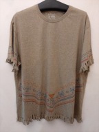 T-SHIRT DAMSKI TU KOSZULKA ROZ.L/XL FRĘDZLE,BOHO HIPPIE,WZÓR INDIAŃSKI