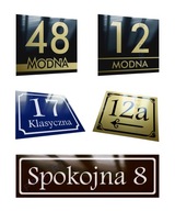 METALOWA tabliczka adresowa numer domu budynku na dom modna nowoczesna