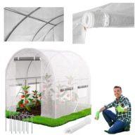 TUNEL FOLIOWY OGRODOWY SZKLARNIA WIELOSEZONOWA STELAŻ OCYNK FOLIA UV 2x2x2m