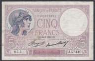 Francja 5 Franków 1933