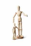 2× Drewniane manekiny do malowania i dekoracji zestaw DIY figurki