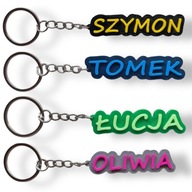 Brelok personalizowany z imieniem Różne kolory