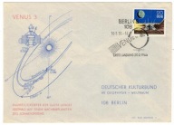 Niemcy NRD 1966 Koperta Datownik kosmos Wenus