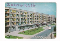 Zawiercie 1Maja NEONY Apteka Samochody Syrena 1974r.