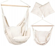 Fotel Wiszący Ogrodowy Brazylijski Bujany Huśtawka Hamak Kokon + 2 Poduszki