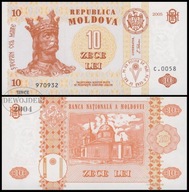 BNB - MOŁDAWIA 10 Lei 2005 # seria C.0058 nr 970929 # P10d # UNC