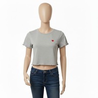 Topshop Szary Top / Krótka Bluzka – Rozmiar 34 / XS