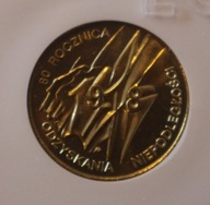 2 ZŁ ZŁOTE GN 1998 NIEPODLEGŁOŚĆ - 80 ROCZNICA NIEPODLEGŁOŚCI GCN MS68