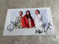 Kartka z autografami zespołu SORRY BOYS