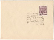 Kraków II Centralna Spartakiada Z.S. Gwardia 1953 r,etempel okolicznościowy