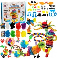 RZEPY CZEPY KOLOROWE KLOCKI KREATYWNE 900+ MEGA DUŻY ZESTAW XXL DLA DZIECKA