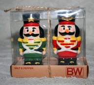 PRZYPRAWNIKI SOLNICZKA + PIEPRZNICZKA MALOWANA CERAMIKA DZIADEK NUTCRACKER