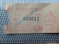 Bilet MZK Warszawa PRL lata 70 - te