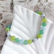 Pastelowa bransoletka z kamieni, regulowana, prezent dla córki na Święta