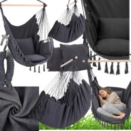 Fotel wiszący krzesło brazylijskie huśtawka hamak + 2 poduszki i torba