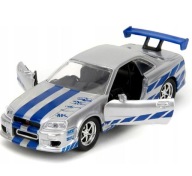 METALOWY MODEL NISSAN SKYLINE GT-R R34 1:32 ŚWIATŁA DŹWIĘK NAPĘD PIĘKNY