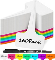 TABLICZKI NA ROŚLINY 160 SZTUK BIAŁE WTYKI ETYKIETY DO ROŚLIB DO OGRODU