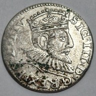 Trojak 1593 Ryga Zygmunt III Waza srebro