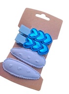 Spinki do włosów serduszka niebieskie 4 szt.