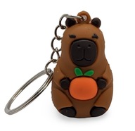 Breloczek do kluczy kapibara z pomarańczą zawieszka do walizki i torebki