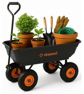 WÓZEK OGRODOWY Transportowy Taczka Przyczepka Wywrotka Duży 90L 250kg