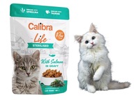 Calibra, koty sterylizowane, łosoś w sosie, saszetka 85 g