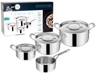 Zestaw garnków Tefal Jamie Oliver Stainless Steel - 7 elementów E307S734