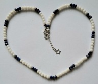 Retro*biały koral 5mm, dwukolorowy jadeit - oponki, srebro925