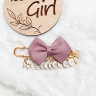 Personalizowana agrafka do wózka z imieniem 7-9 liter kokardka kolory