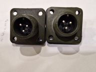 złącze okrągłe 3 pinowe męskie kołnierzowe(gniazdo) Amphenol DS3102A10SL-3P