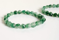 Naturalny JADEIT mszysty zielony Szlifowany Bransoletka