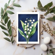 KARTKA OKOLICZNOŚCIOWA, URODZINOWA, DZIEŃ MAMY - KONWALIE