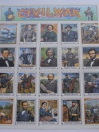 USA - Bohaterzy i sceny Wojny Domowej 1861-65 - Mi. 2583-02 ** arkusz OPIS