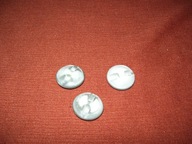 GUZIKI PERŁOWE POPIELATE, DUŻE VINTAGE- 3 SZTUKI