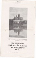WROCŁAW .... CEGIEŁKA ... NA ODBUDOWĘ KOŚCIOŁA ŚW. KRZYŻA WE WROCŁAWIU