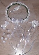 WIANEK KOMUNIJNY BIAŁY KOMPLET