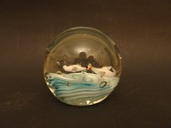 Szklana kula, przycisk do papieru, vintage