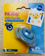 Smoczek Nuby Little Moments Glow in the dark 0-6m świeci w ciemności