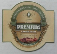 ETYKIETA PIWO CORNELIUS PREMIUM LAGER BROWAR SULIMAR PIOTRKÓW TRYBUNALSKI