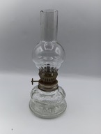 Kolekcjonerska mała lampka Naftowa - ładny klosik sygnowana - Vintage
