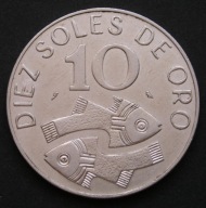 Peru 10 soles 1969 - RYBY - stan okołomenniczy