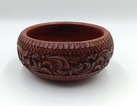 Półmisek z drewna - piękne rzeźbienia - Duży 25cm - jest świetny !