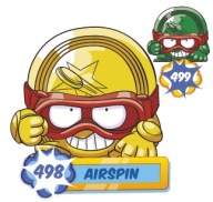 SUPER ZINGS seria 7 498 Airspin żółty