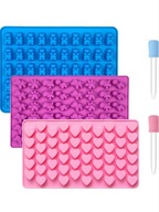 ZESTAW DO ROBIENIA CUKIERKÓW ŻELKÓW SILIKONOWE FOREMKI PIPETA FOLIA PREZENT