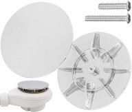 CHROM OSŁONA ODPŁYWU PRYSZNICA WANNY UNIWERSALNA M4 ŚRUBY