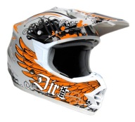 MOTOCROSS ENDURO KASK CARBON CFK POMARAŃCZOWY L NOWY CENA DET. 549,-
