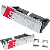 AUDI S-LINE EMBLEMAT ZNACZEK 3D W ZDERZAK GRILL SPINKA SREBRNY POŁYSK